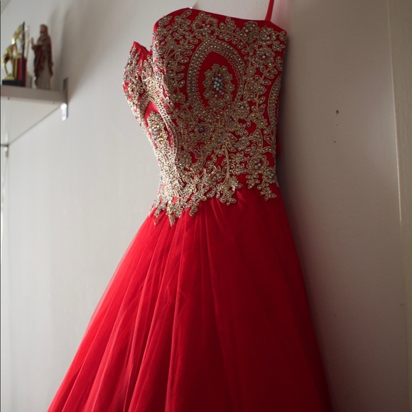 Debutant Red Ball Gown - Picture 3 of 6